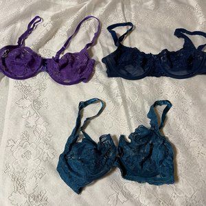 Victoria Secret set of 3 bras Size 34C